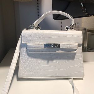 White Birkin-esk Crossbody